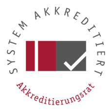 Seal of the Accreditation Council.
System accreditation for the internal quality assurance system of the university.